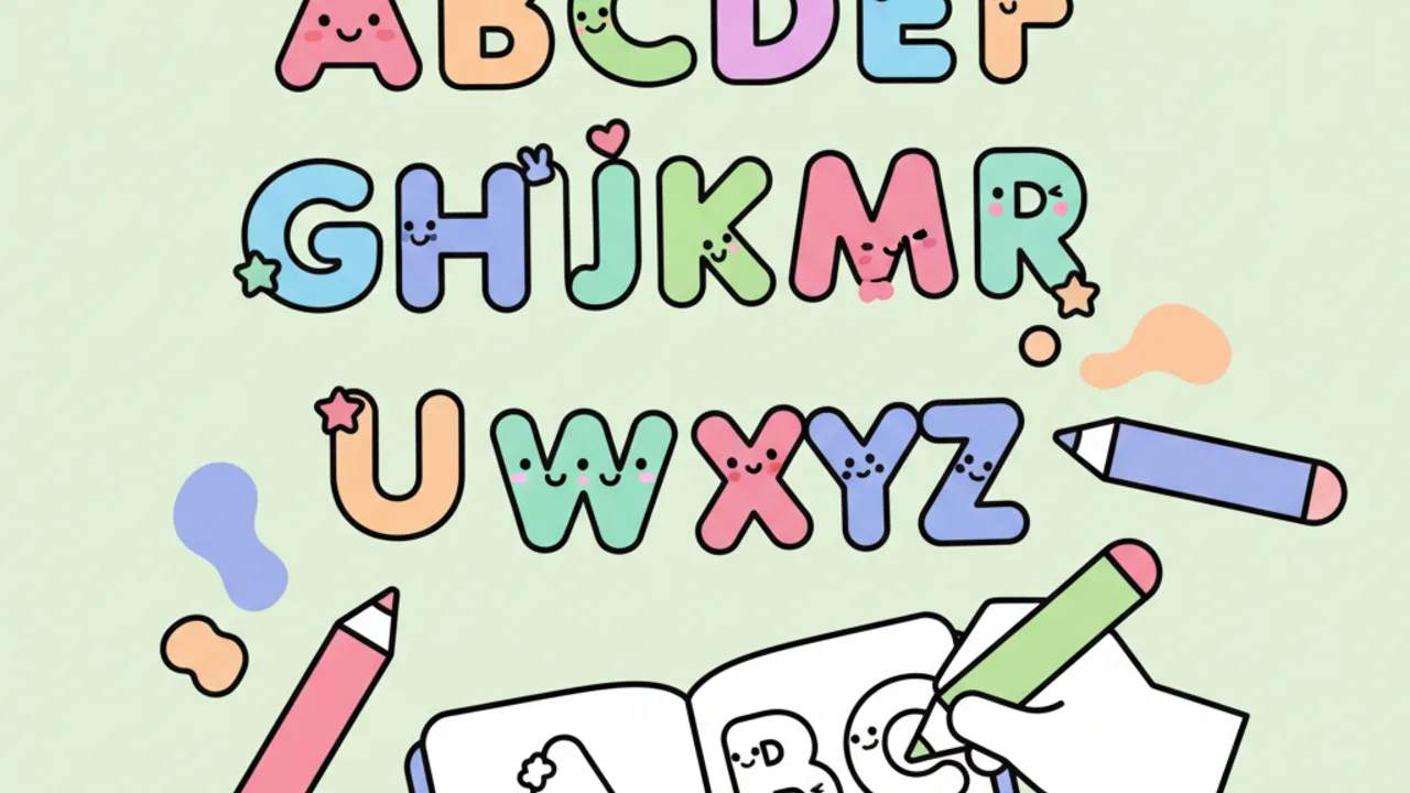 Letras Kawaii para Colorear: Diversión Educativa