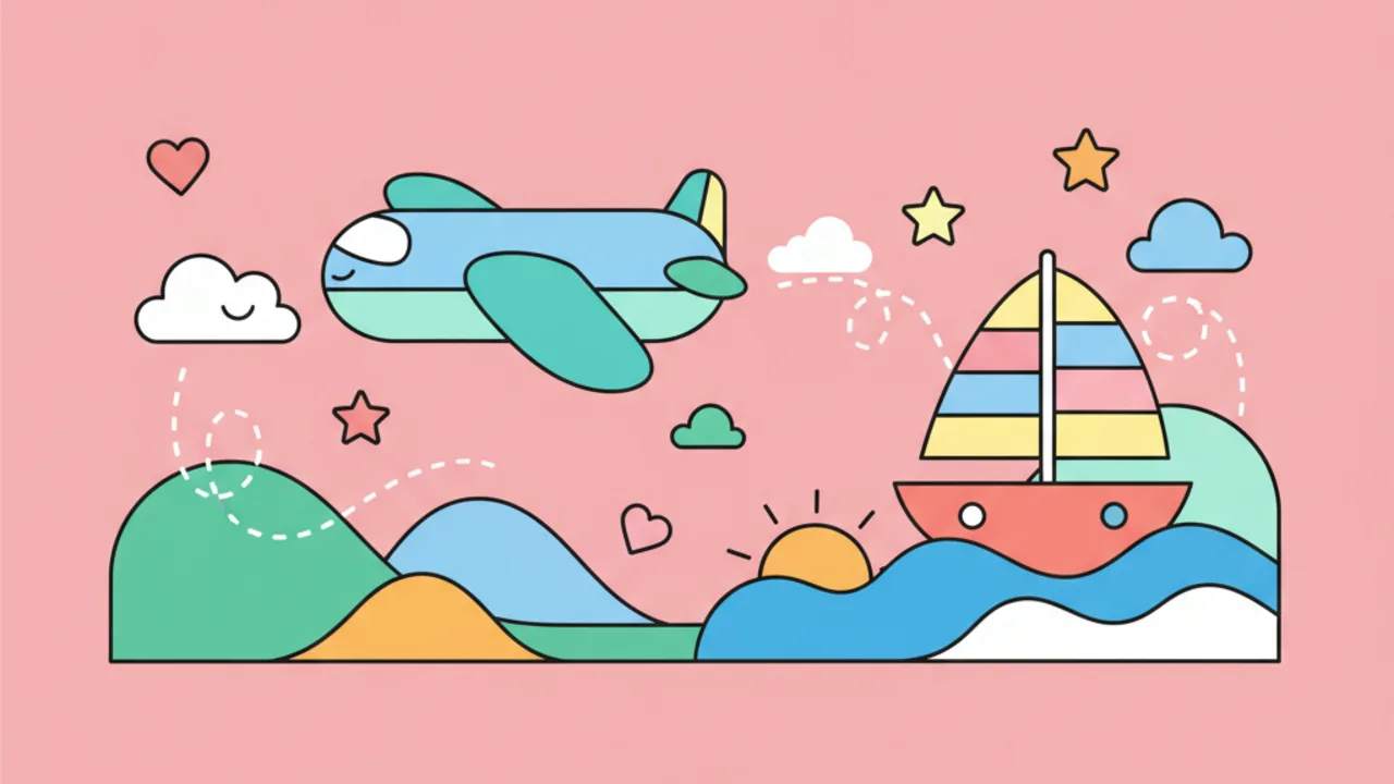 Dibujos Lindos de Aviones y Barcos para Colorear e Imprimir