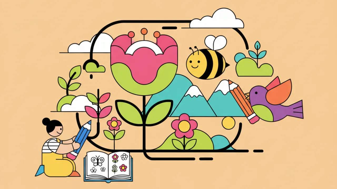 Dibujos de primavera para colorear en educación inicial