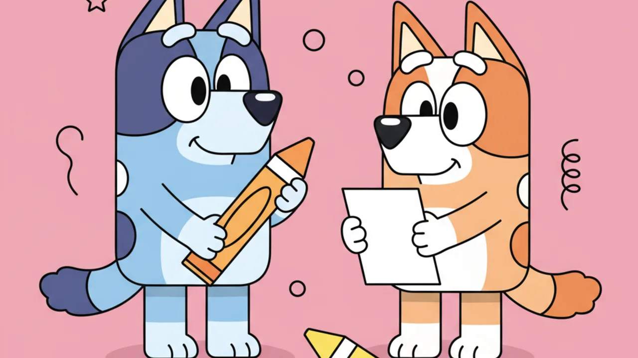 Dibujos Lindos de Bandit y Chilli para Colorear en Casa