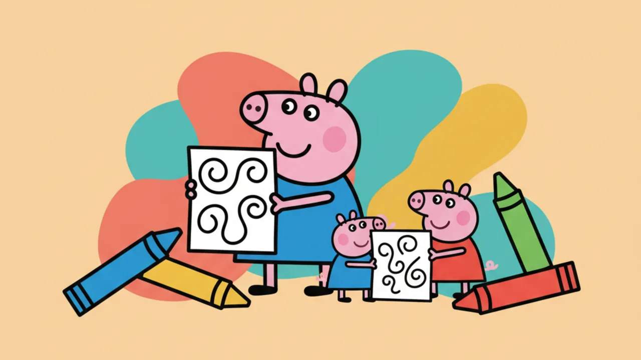 Dibujos de la Familia Pig para Colorear: Diversión en Casa