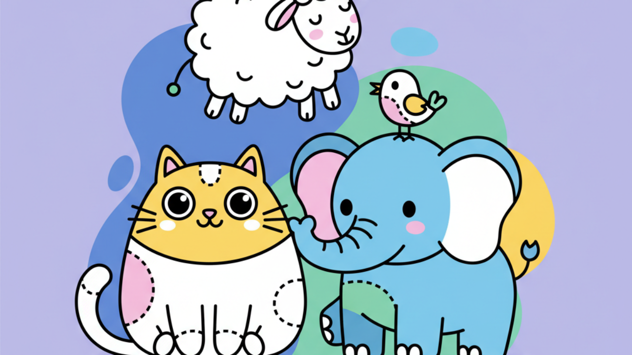 Los Mejores Dibujos de Animales Tiernos para Colorear
