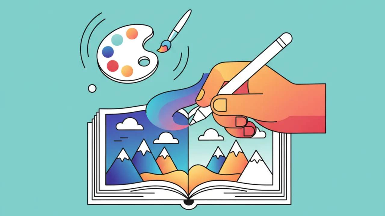 Cómo crear degradados en dibujos para colorear profesionales