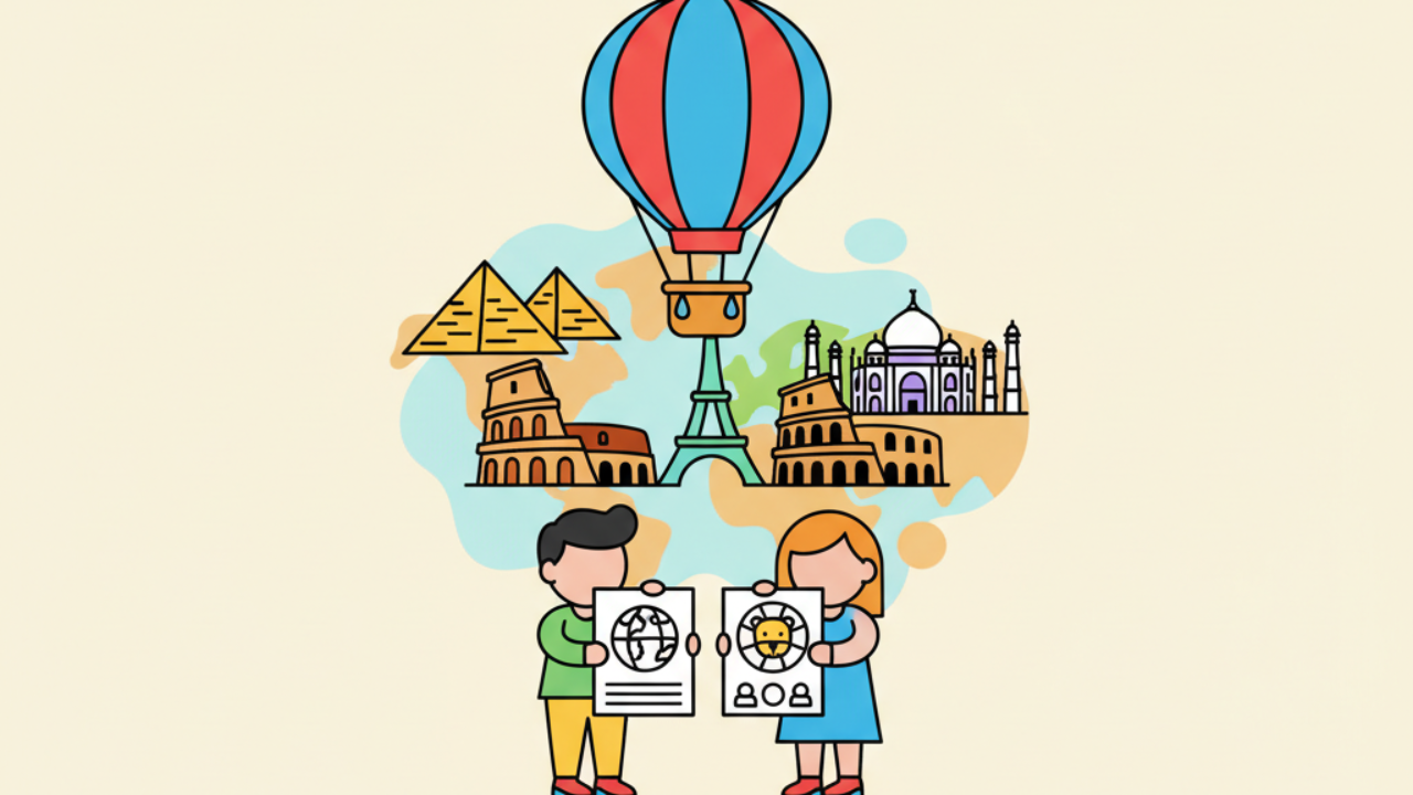 Expedición Creativa: Dibujos de las Maravillas del Mundo