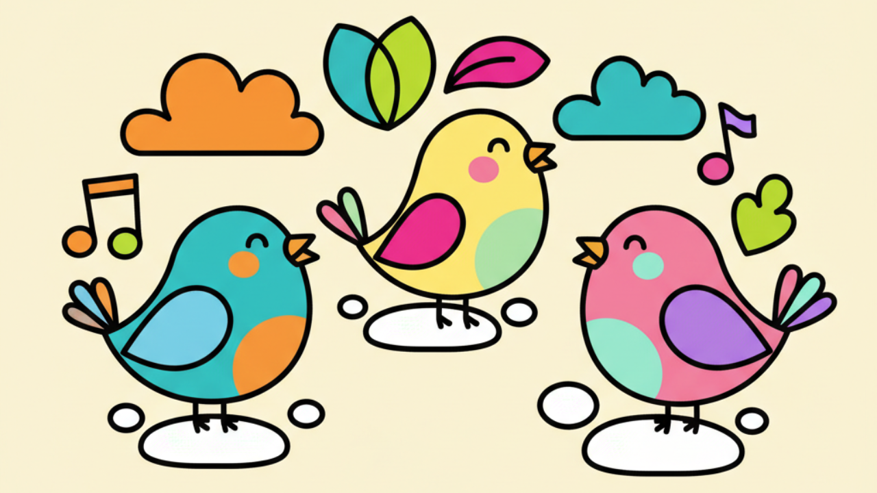 Pajaritos y Aves Tiernas: Dibujos para Colorear en Septiembre