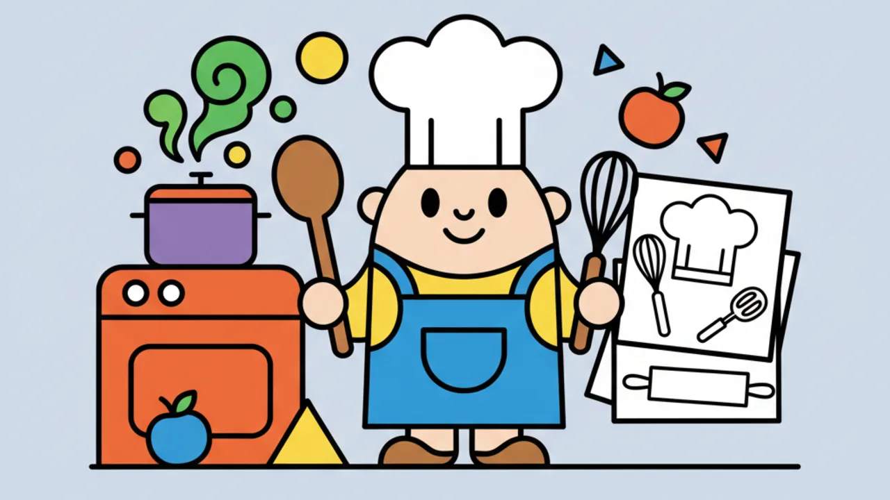Bobbie Maestro Cocinero: Dibujos Educativos para Colorear