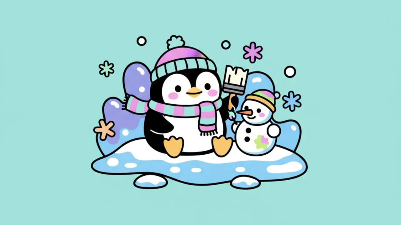 Aprende a Pintar Nieve y Hielo en Estilo Kawaii