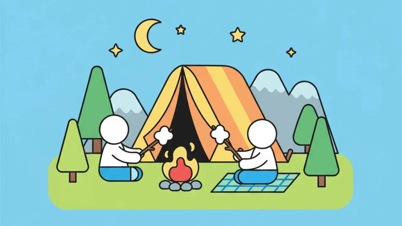 Dibujos de Campamento Infantil Tierno para Colorear