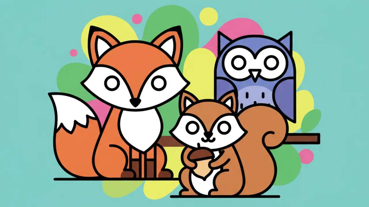 Dibujos de animalitos del bosque tiernos para colorear