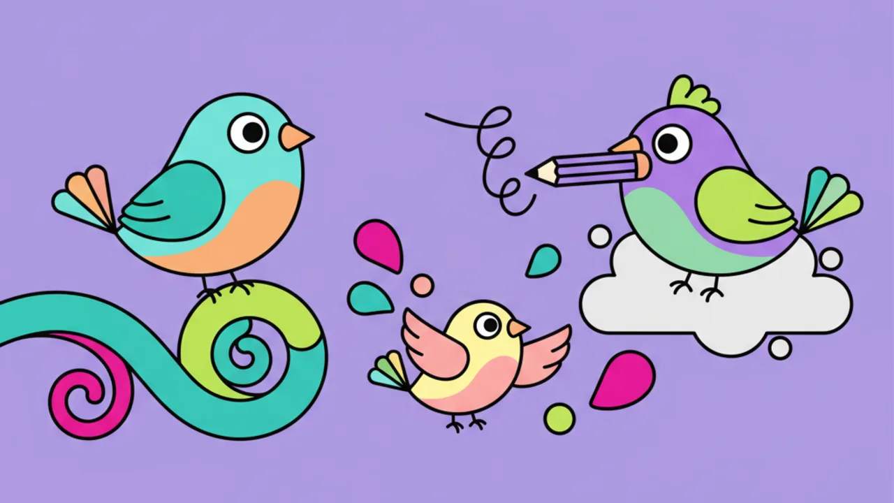 Aves Lindas para Colorear: Actividades Infantiles Creativas