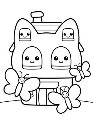 La Casa de Muñecas Mágica de Gabby para colorir Desenho de La Casa de Muñecas Mágica de Gabby para colorir e imprimir grátis