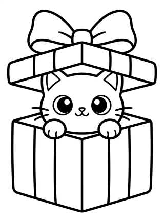 Catnip con Caja de Sorpresas para colorir Desenho de Catnip con Caja de Sorpresas para colorir e imprimir grátis