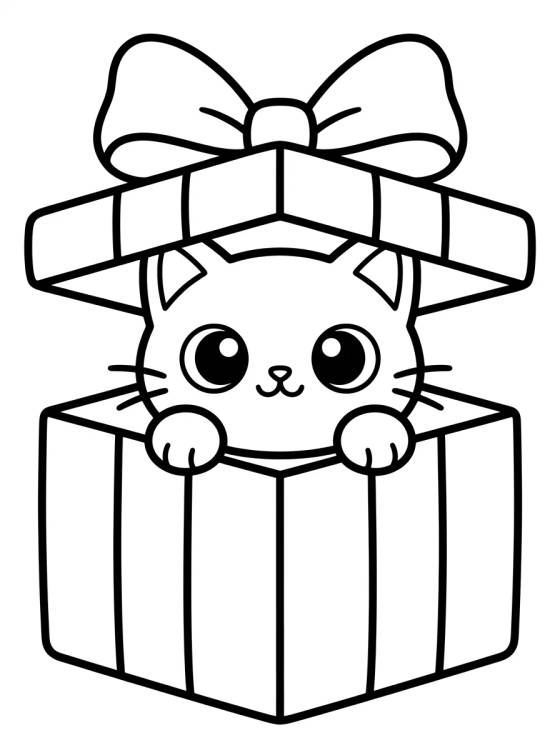 Catnip con Caja de Sorpresas para colorir Desenho de Catnip con Caja de Sorpresas para colorir e imprimir grátis