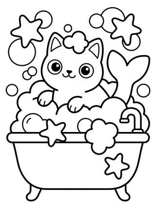 Siregata en el Spa de Burbujas para colorir Desenho de Siregata en el Spa de Burbujas para colorir e imprimir grátis