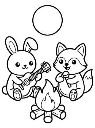 Canciones a la Luz de la Luna para colorir Desenho de Canciones a la Luz de la Luna para colorir e imprimir grátis