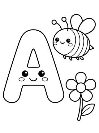 Coleção de desenhos para colorir: Abecedario Tierno para Colorear