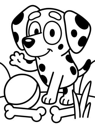 Coleção de desenhos para colorir: Amigos de Bluey