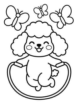 Coco la Poodle Tierna para colorir Desenho de Coco la Poodle Tierna para colorir e imprimir grátis