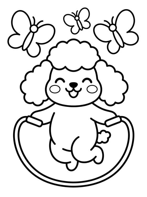 Coco la Poodle Tierna para colorir Desenho de Coco la Poodle Tierna para colorir e imprimir grátis