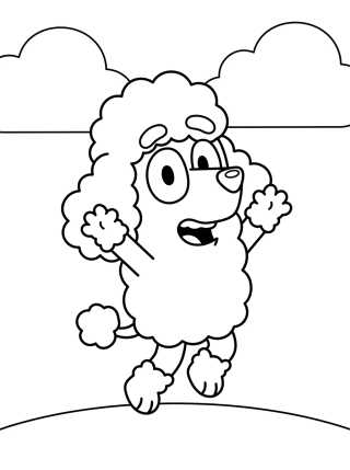 Coco la Poodle para colorir Desenho de Coco la Poodle para colorir e imprimir grátis