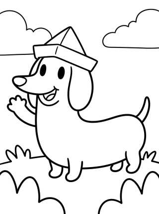 Snickers el Perrito Salchicha para colorir Desenho de Snickers el Perrito Salchicha para colorir e imprimir grátis