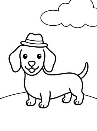 Snickers el Perrito Salchicha para colorir Desenho de Snickers el Perrito Salchicha para colorir e imprimir grátis