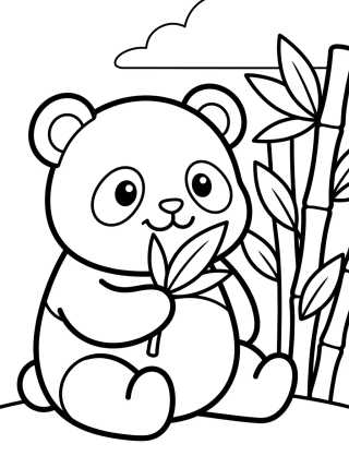 Pandita Comiendo Bambú para colorir Desenho de Pandita Comiendo Bambú para colorir e imprimir grátis