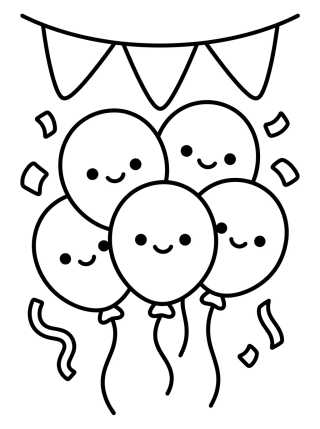 Globos y Bombas de Fiesta para colorir Desenho de Globos y Bombas de Fiesta para colorir e imprimir grátis