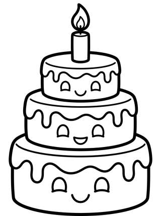 Coleção de desenhos para colorir: Cumpleaños Infantil Tierno