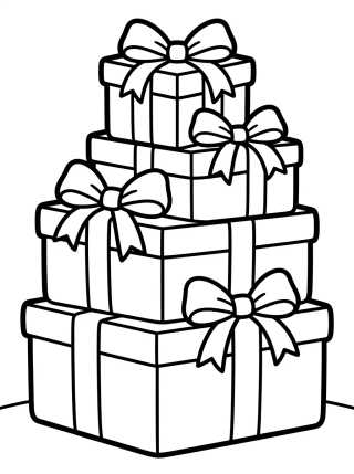 Cajas de Regalo de Cumpleaños para colorir Desenho de Cajas de Regalo de Cumpleaños para colorir e imprimir grátis