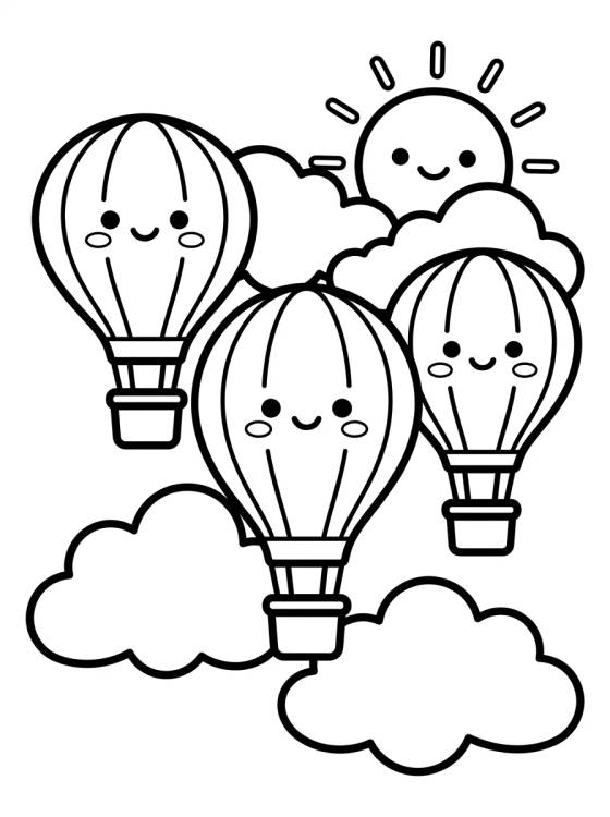 Fiesta de Globos en las Alturas para colorir Desenho de Fiesta de Globos en las Alturas para colorir e imprimir grátis