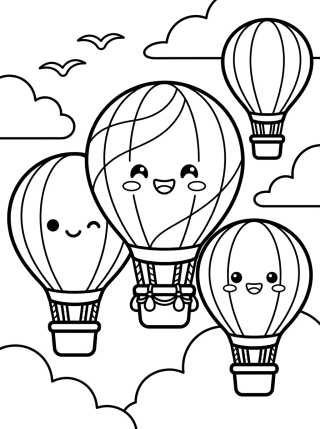 Festival de Globos en el Cielo para colorir Desenho de Festival de Globos en el Cielo para colorir e imprimir grátis