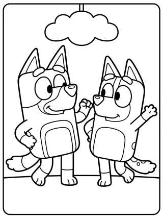 Bandit y Chilli Bailando Juntos para colorir Desenho de Bandit y Chilli Bailando Juntos para colorir e imprimir grátis