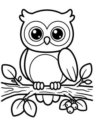 Buhito en la Rama para colorir Desenho de Buhito en la Rama para colorir e imprimir grátis