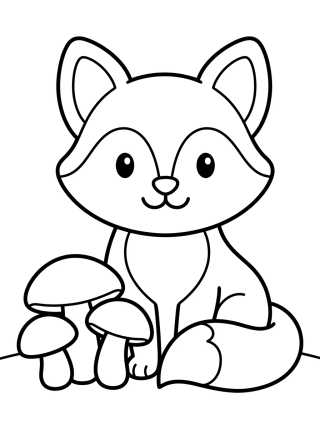 Zorrito en el Bosque para colorir Desenho de Zorrito en el Bosque para colorir e imprimir grátis