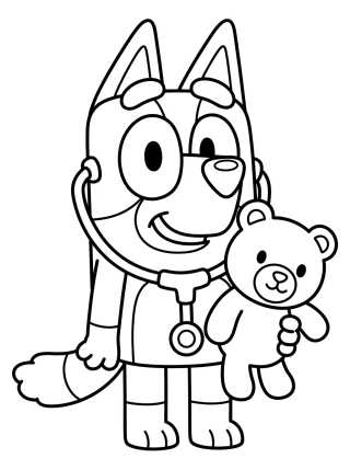 Bingo Jugando a la Doctora para colorir Desenho de Bingo Jugando a la Doctora para colorir e imprimir grátis