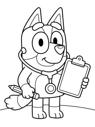Bingo Jugando a la Doctora para colorir Desenho de Bingo Jugando a la Doctora para colorir e imprimir grátis