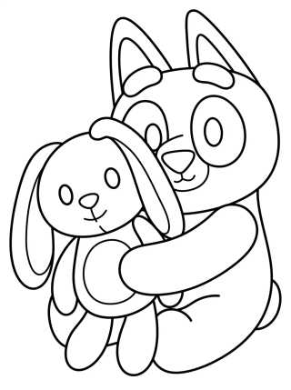 Bingo con su Conejito Floppy para colorir Desenho de Bingo con su Conejito Floppy para colorir e imprimir grátis