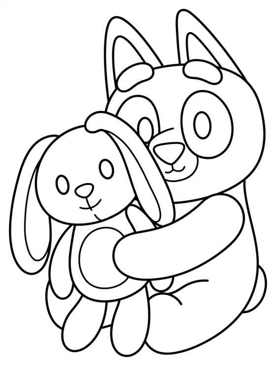 Bingo con su Conejito Floppy para colorir Desenho de Bingo con su Conejito Floppy para colorir e imprimir grátis