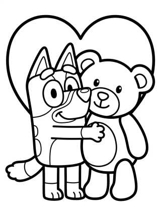 Bingo con su Osito de Peluche para colorir Desenho de Bingo con su Osito de Peluche para colorir e imprimir grátis