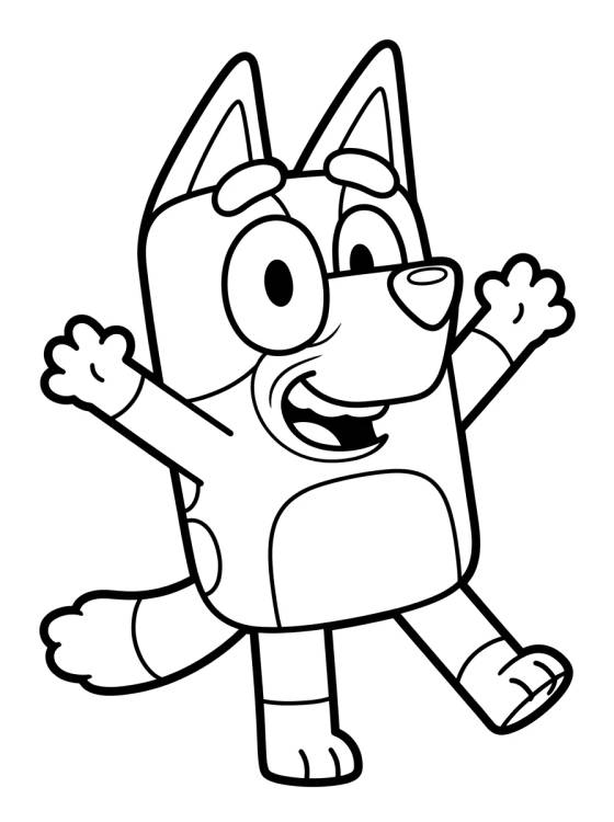 Bingo Bailando Feliz para colorir Desenho de Bingo Bailando Feliz para colorir e imprimir grátis
