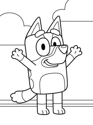 Bingo Bailando Feliz para colorir Desenho de Bingo Bailando Feliz para colorir e imprimir grátis