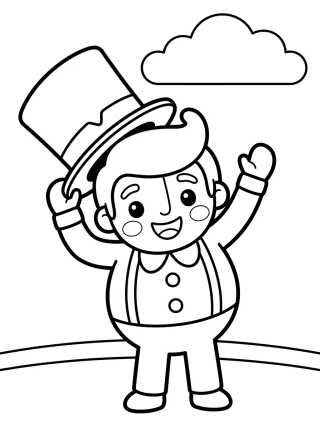Bita Saludando con su Sombrero para colorir Desenho de Bita Saludando con su Sombrero para colorir e imprimir grátis