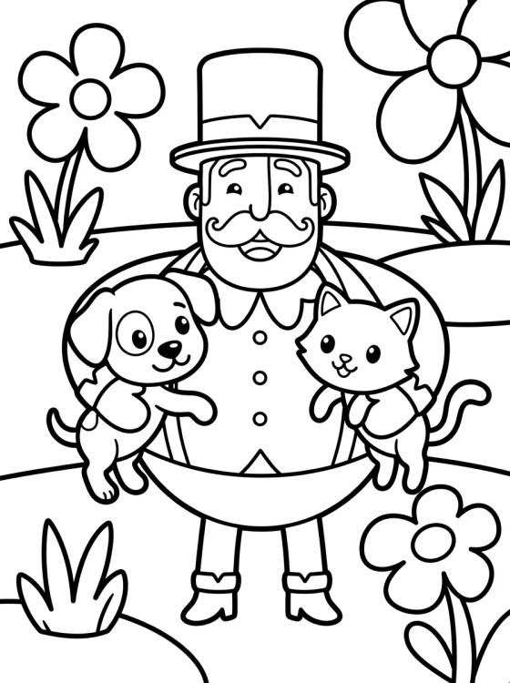 Bita con los Animales para colorir Desenho de Bita con los Animales para colorir e imprimir grátis