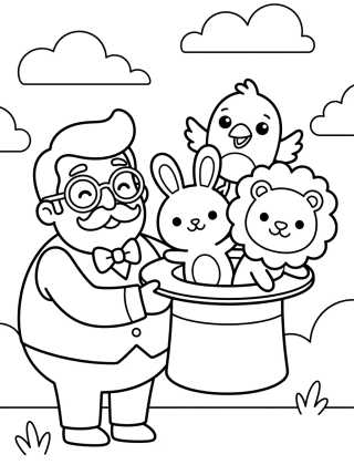 Bita y la Chistera Mágica para colorir Desenho de Bita y la Chistera Mágica para colorir e imprimir grátis