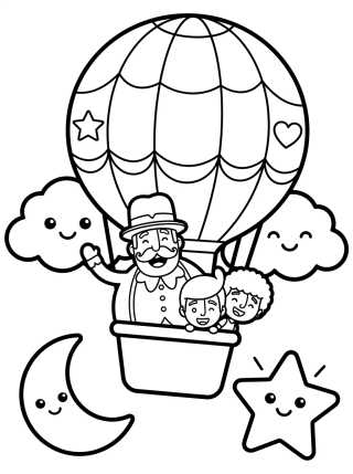 Bita en el Globo Mágico para colorir Desenho de Bita en el Globo Mágico para colorir e imprimir grátis