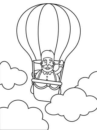 Bita Volando en Globo para colorir Desenho de Bita Volando en Globo para colorir e imprimir grátis