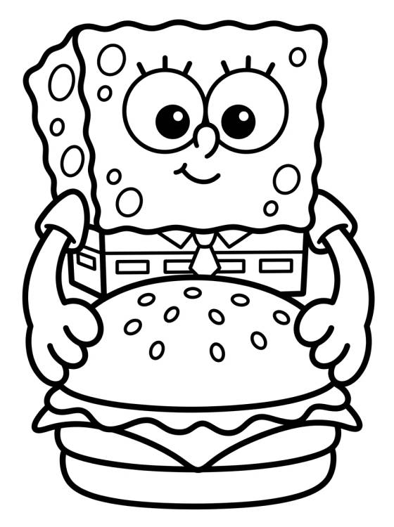 Bob Esponja y la Cangreburguer para colorir Desenho de Bob Esponja y la Cangreburguer para colorir e imprimir grátis