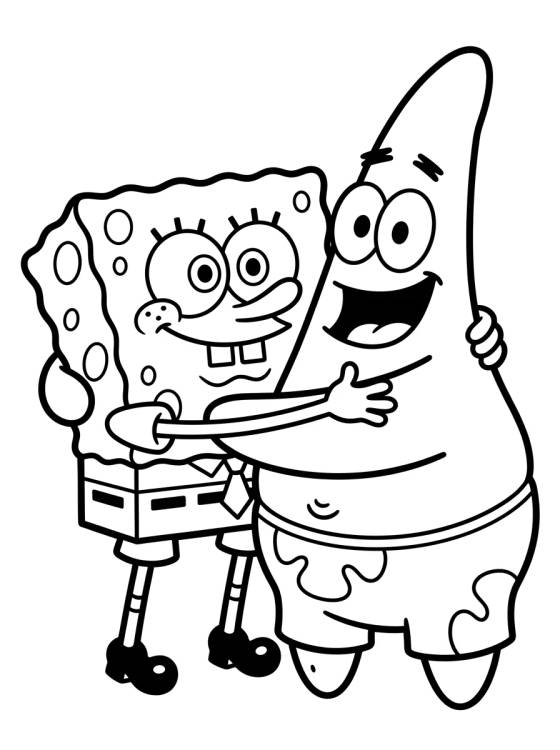 Bob Esponja y Patricio Mejores Amigos para colorir Desenho de Bob Esponja y Patricio Mejores Amigos para colorir e imprimir grátis