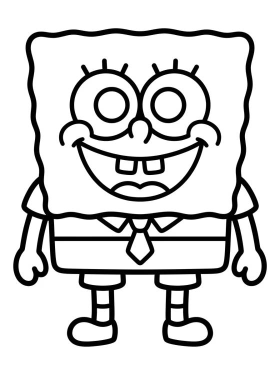 Bob Esponja Sonriendo para colorir Desenho de Bob Esponja Sonriendo para colorir e imprimir grátis
